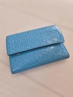 LOEWE アナグラム 三つ折り財布 ブルーのサムネイル