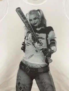 SUICIDE SQUAD ハーレイ・クイン 公式Tシャツ ホワイト Lサイズ