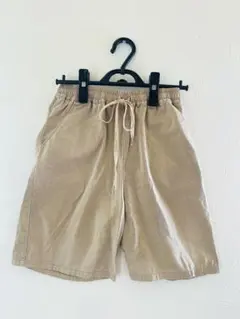 ベージュ ハーフパンツ ゴムウエスト　（Mサイズ）