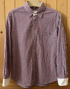 アーノルドパーマー メンズ 長袖シャツ Msize チェック 襟付き 赤 青