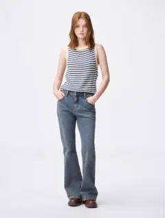 GU スリムフレアジーンズ Lサイズ丈長め