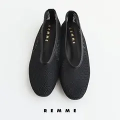 REMME メッシュ フラットシューズ ブラック 37のサムネイル