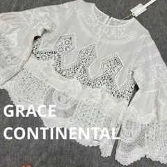 GRACE CONTINENTAL 刺繍　レース　チュニック　ホワイトのサムネイル