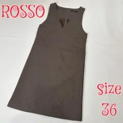 ROSSO ノースリーブ ジャンパースカート　ワンピース 36 ブラウンのサムネイル
