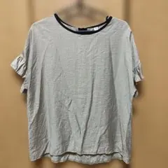 フリル袖 ベージュ Tシャツ