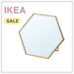 ☆SALE【新品】IKEA イケア ミラー 卓上 壁掛け（ラスビーン）