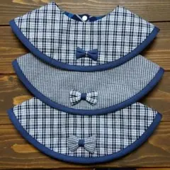 handmade　スタイ　まんまる360　タータンチェック　チェック柄