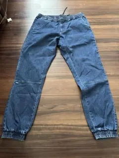 LFYTダークブルー デニムジョガーパンツ　ゴムウエスト