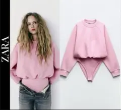 SALE✨ZARA✨オーバーサイズ✨ポンディング✨プラッシュ✨ボディスーツ✨