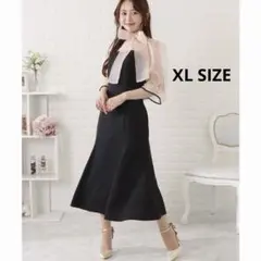 新品　Lace Ladies ビッグリボンシフォンドッキングワンピース XL