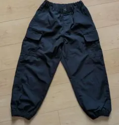 GUジーユーKIDS ワイドカーゴジョガーパンツ黒 130