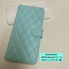 UnivoColors OPPO Reno5 A ケース キルティングレザー調