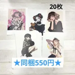 ★同梱550円★【人物ステッカー20枚】コラージュ女の子◎No.384