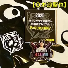 阪神タイガース／FC限定2025ファンクラブ応援デーピンズ【０木浪聖也】新品