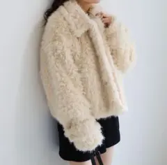 JUMELLE ジュメロ プードルビットコート ダッフルコート ファー - メルカリ