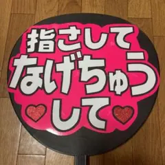 ファンサ うちわ文字 【指さして なげちゅうして 蛍光1】