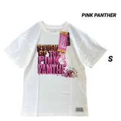 ピンクパンサー Tシャツ 新品タグ付き 半袖 プリント キャラ ホワイト S