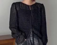 FRIFUL パフスリーブシャツ 黒