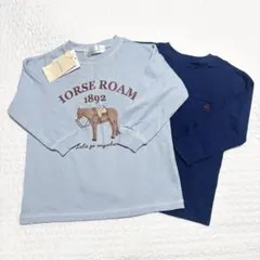 【新品2着セット】長袖Tシャツ 綿100%　100cm 男の子　バースデイ