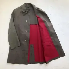 マッキントッシュ★ライナー付き ステンカラーコート ゴム引きコート 比翼ボタン マッキントッシュ☆ライナー付き ステンカラーコート ゴム引きコート