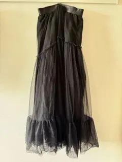 グレイル　チュールフレアスカート 黒 Fサイズ