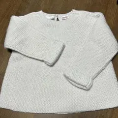 ホワイト ニットセーター 80cm