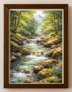 【水彩画アート】せせらぎの詩 2L版写真用紙