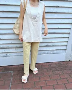 VIVIAN marieコラボ　サンダル ホワイト　Lサイズ　厚底　シンプルのサムネイル