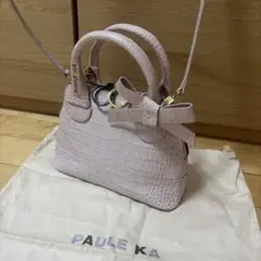ポールカ バッグ リボン ハンドバッグ ショルダー付き