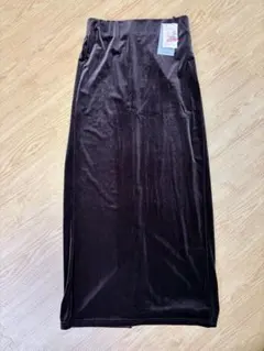 しまむら*hideka*ベロア*ロング*スカート