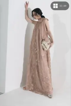ANDREA & Co. エンブロイダリーシアーホルターワンピース - メルカリ