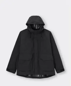 GU ジーユー ウィンドプルーフオーバーサイズマウンテンパーカ ブラック S