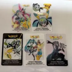 ポケモン　初音ミク　ららぽーと東京ベイ限定　クリアカード　全5種フルコンプ