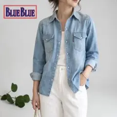 ハリウッドランチマーケット BLUE BLUE デニムウエスタンシャツ サイズ1