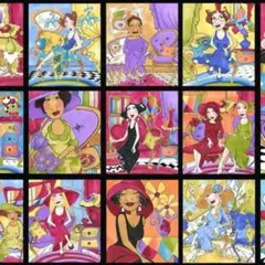 【廃版】USAコットン*ロラライハリス*パネル生地 Sitting Pretty