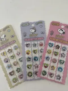 スヌーピー おはじきシール 3セット