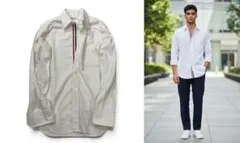 トムブラウン THOM BROWNE トリコロールライン 長袖シャツ 3のサムネイル
