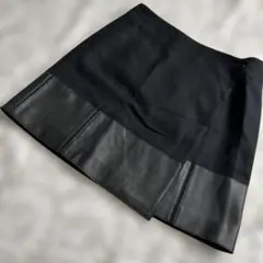 Gabardine K.Tギャバジンケーティひざ丈巻スカート 黒