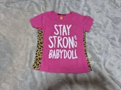 BABYDOLL Tシャツ ピンク ヒョウ柄 100cm
