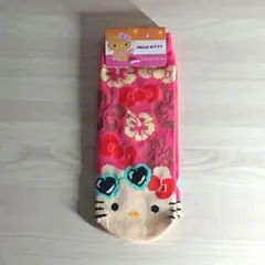 ハローキティ (日焼け)ハイビスカス ソックス 23〜25cm