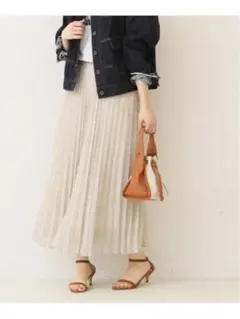 Spick & Span ドットシフォンプリーツスカート 38