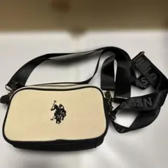 U.S. POLO ASSN. キャンバス ショルダーバッグ ロゴ 鞄のサムネイル