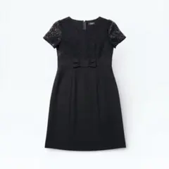 新品タグ付き　ブラックフォーマル　ワンピース　レース　膝丈　9号