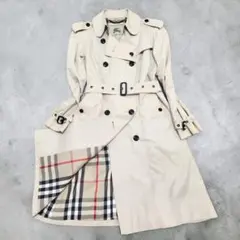【訳あり】バーバリー　イングランド製　近年モデル トレンチコート メガチェック