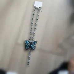 蝶モチーフ ロングネックレス