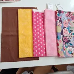 綿生地 5枚セット 多彩な色柄