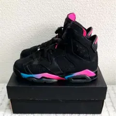 超美品 NIKE AIR JORDAN 6 GS pink blue