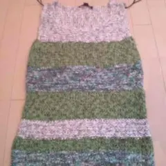 新品♡Forever♡グリーン♡ニットボーダーお洒落トップス♡