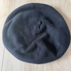 コットン ブラック ベレー帽