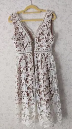 フラワーレース ノースリーブチュニック